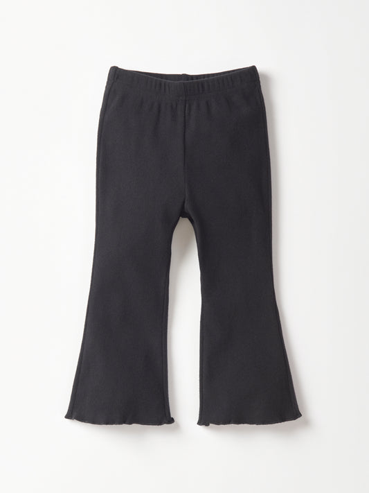 Ribbed Flare Pant | Black