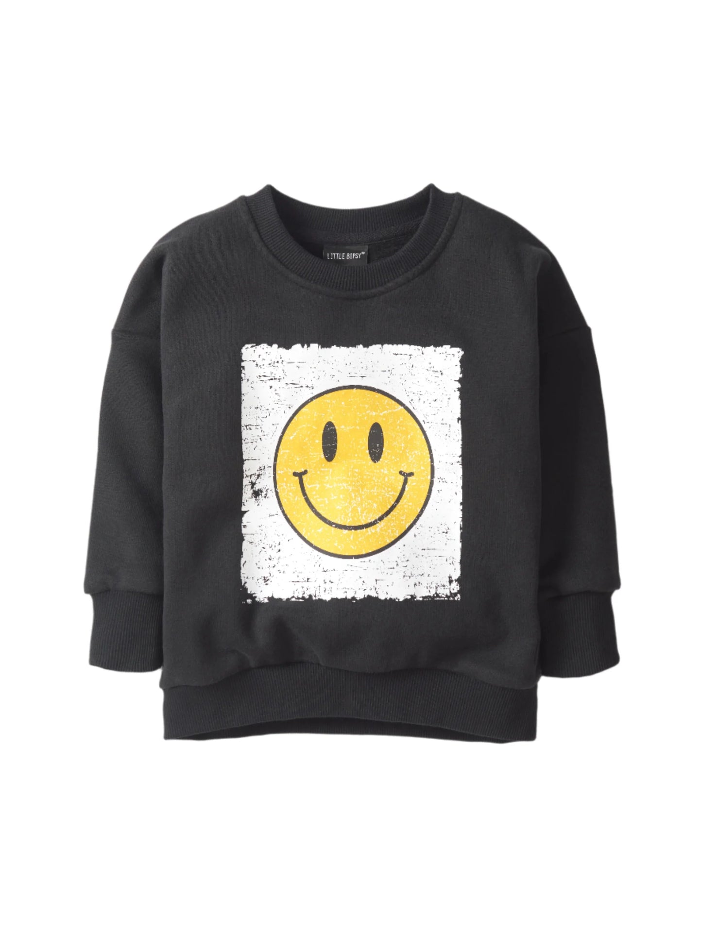 Smiley Elevated Crewneck | Black