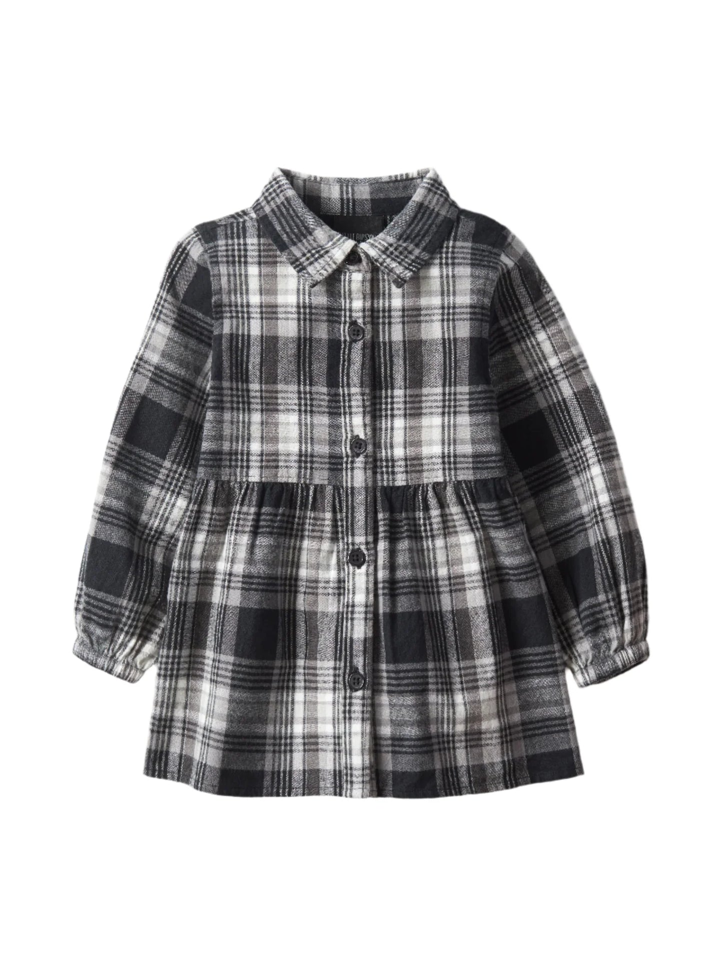 Flannel Dress | Grey Plaid