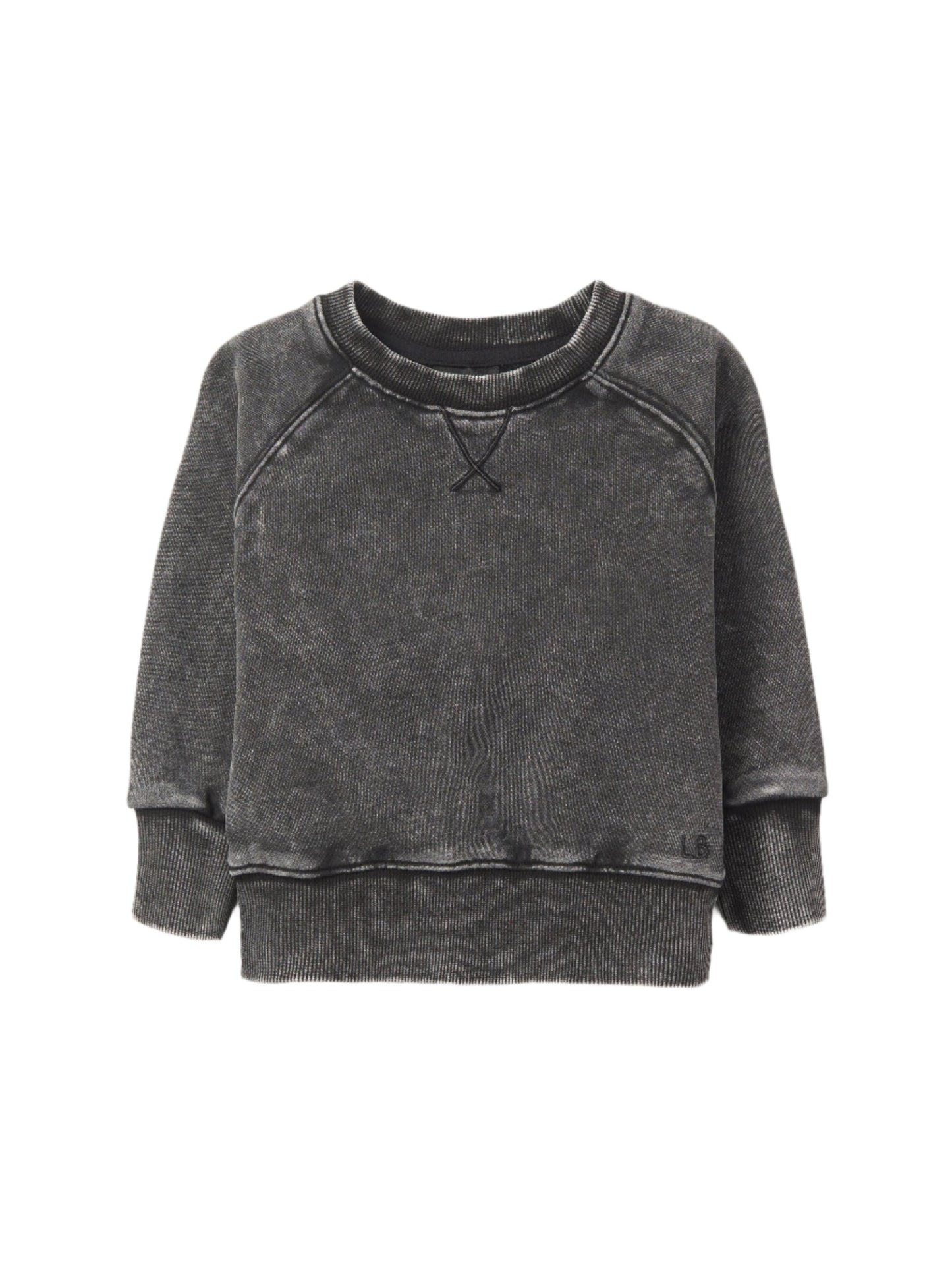 Acid Wash Crewneck | Black