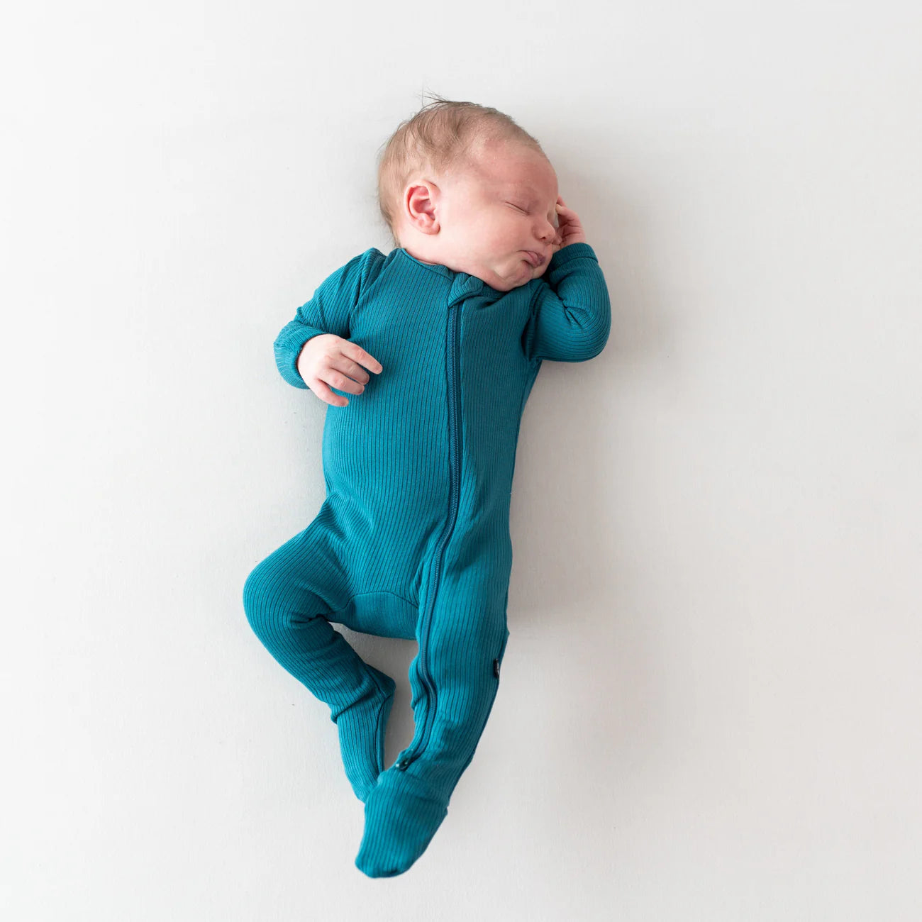 Bamboo Cotton Ribbed Zipper Footie | Loch