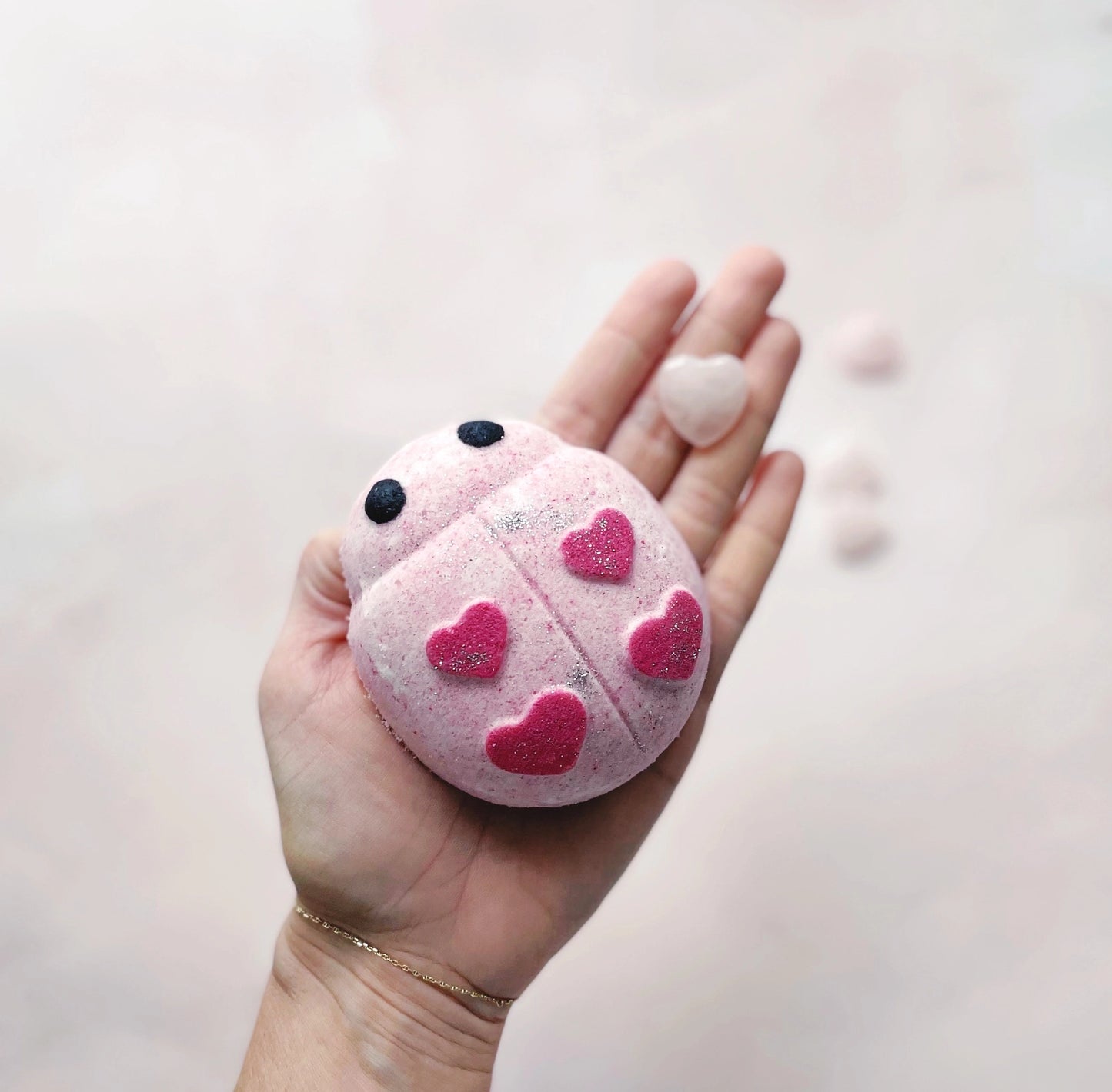 Love Bug Bath Bomb with Hidden Gem!