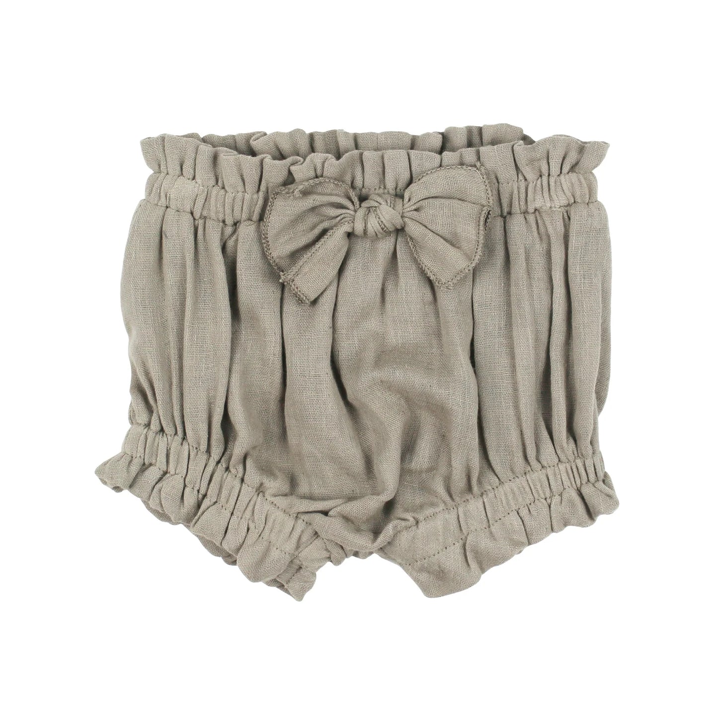 Organic Muslin Ruffle Bloomer | Fawn