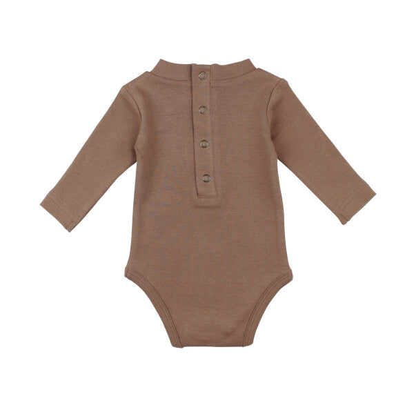 Organic Mock-Neck Bodysuit | Latte