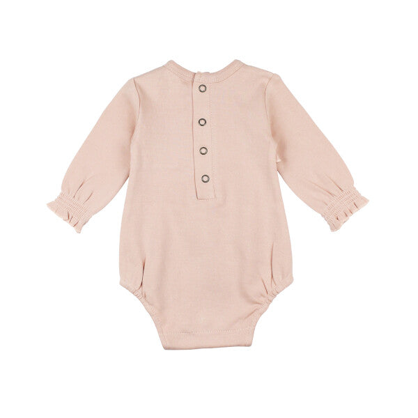 Organic Smocked Chest Bodysuit | Rosewater