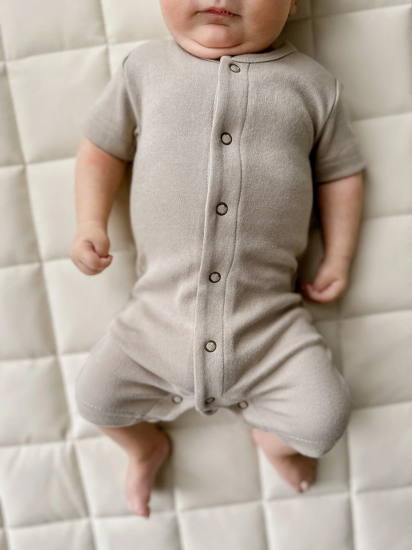 Organic Short-Sleeve Romper | Neutral