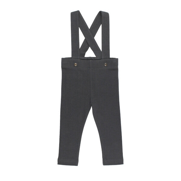 Organic Suspender Pant | Charcoal