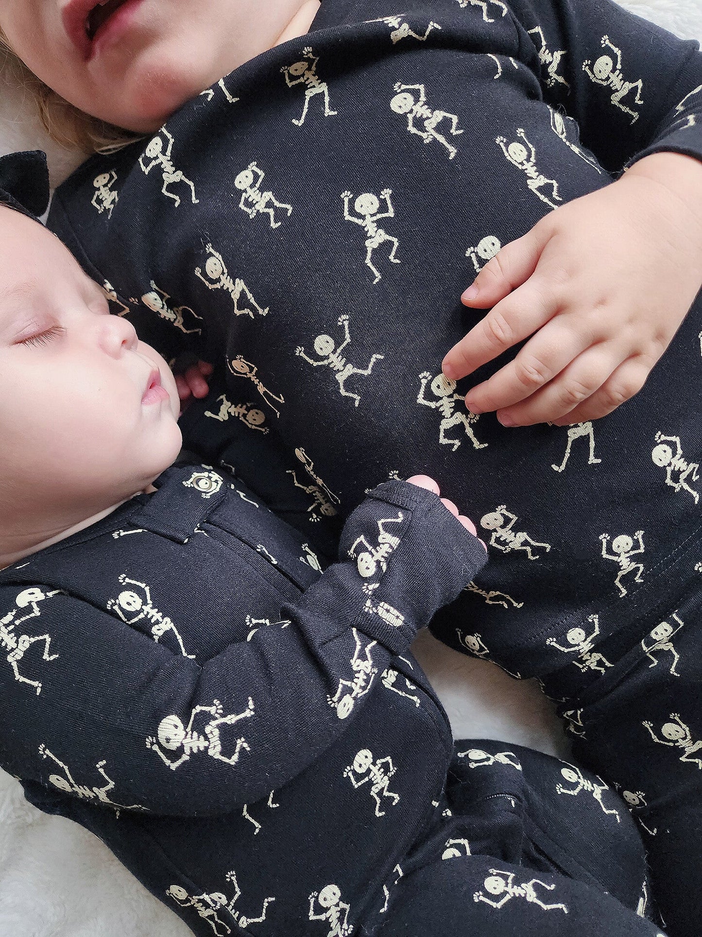 2-Way Zipper Footie Sleeper | Dancing Skeletons