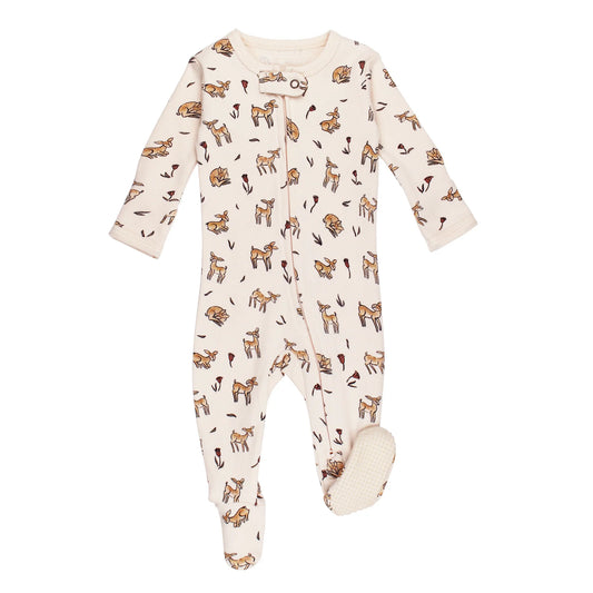 Organic 2-Way Zipper Footie | Doe-a-Deer