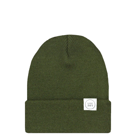 Olive Green Beanie | Pom + No Pom