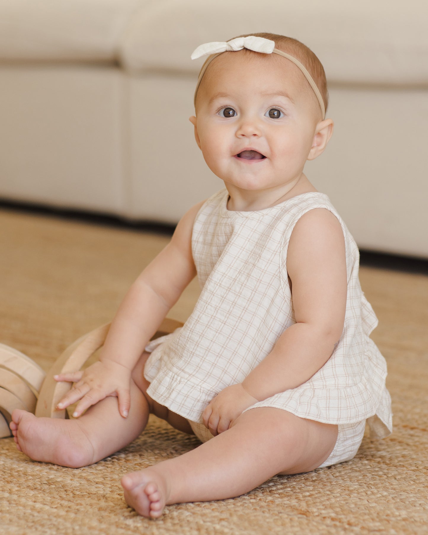 Ruffled Tulip Top + Bloomer Set || Oat Check