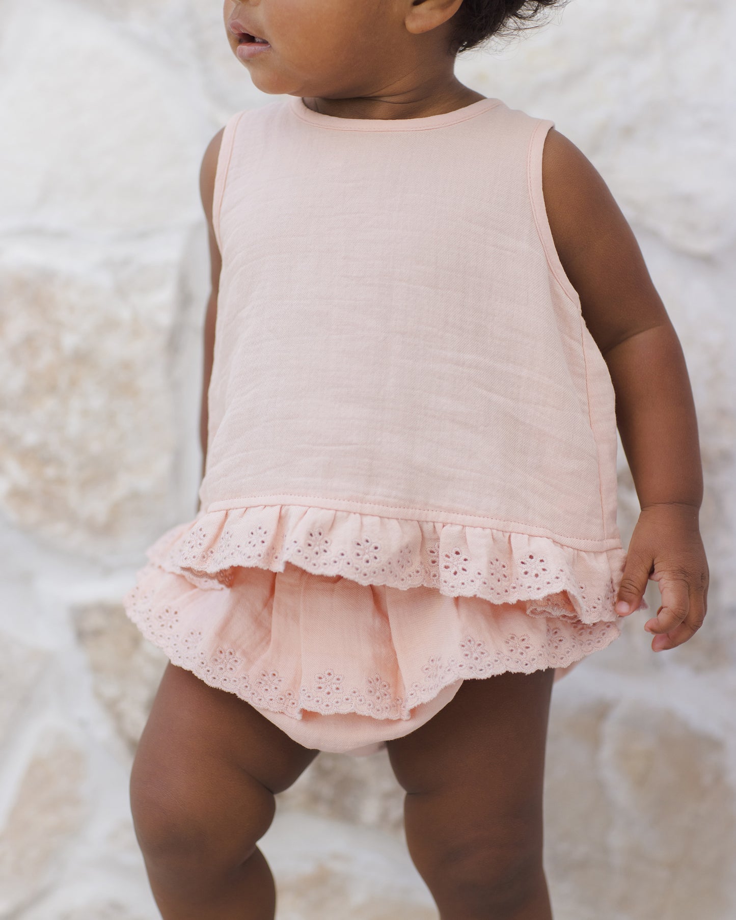 Ruffled Tulip Top + Bloomer Set || Melon