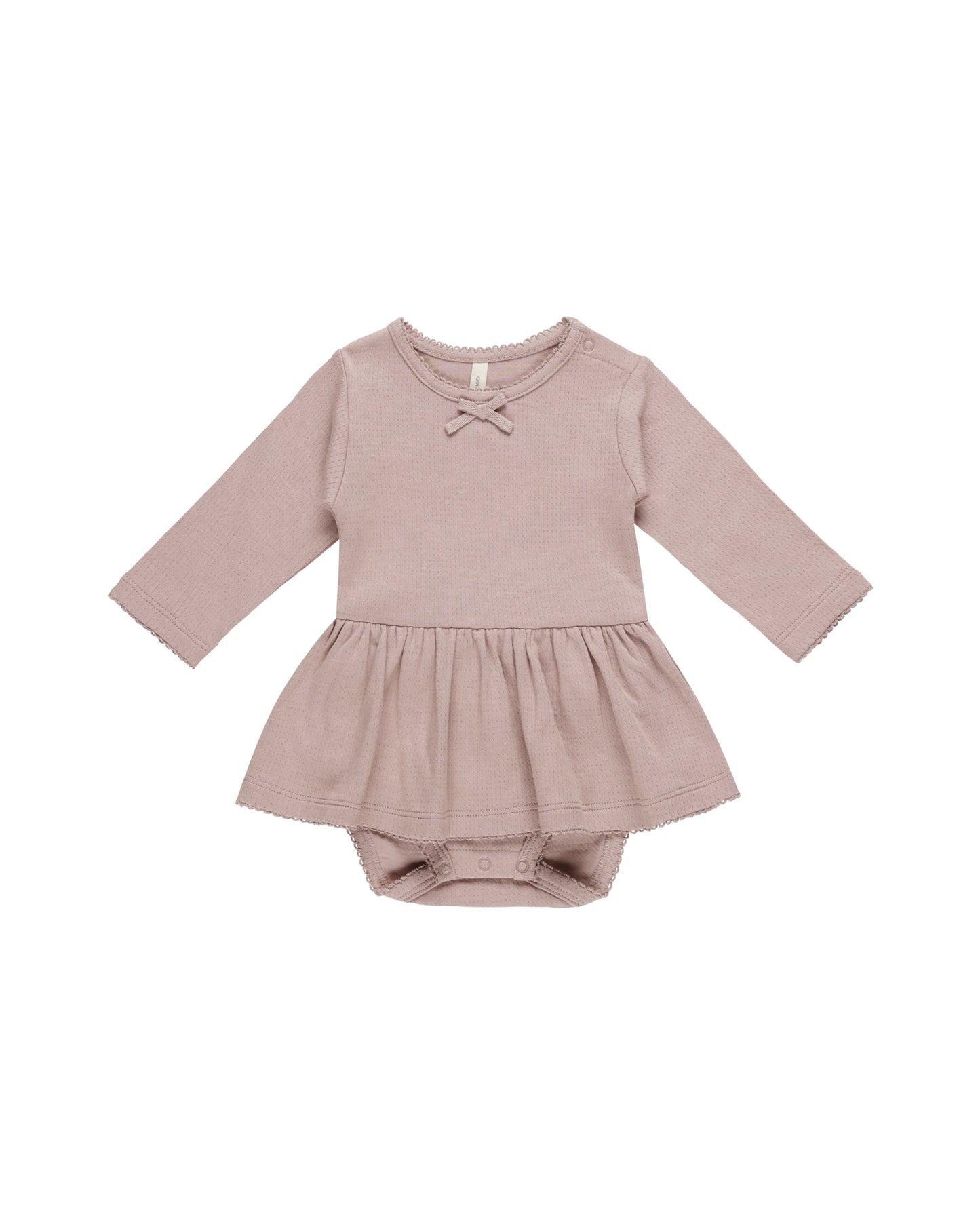 Pointelle Skirted Bodysuit | Mauve