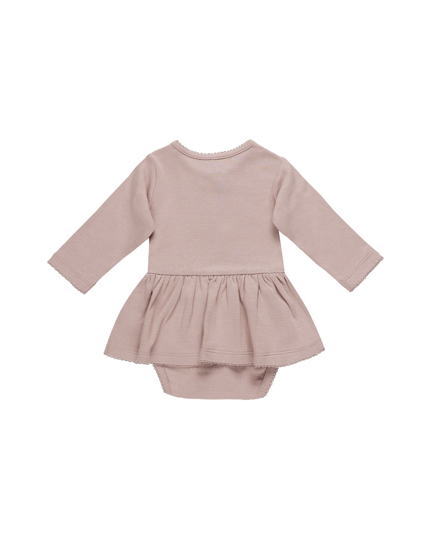 Pointelle Skirted Bodysuit | Mauve