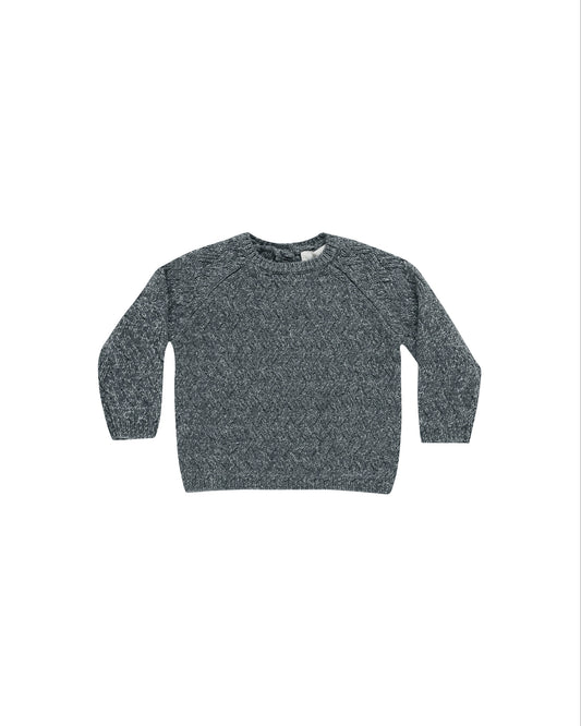 Knit Sweater | Heathered Indigo