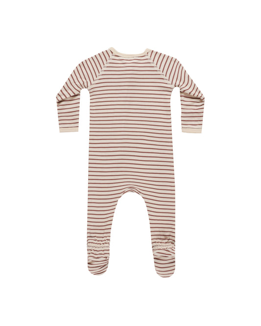 Bamboo Zip Footie | Candy Stripe