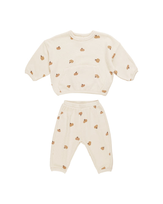 Waffle Slouch Set | Pumpkins