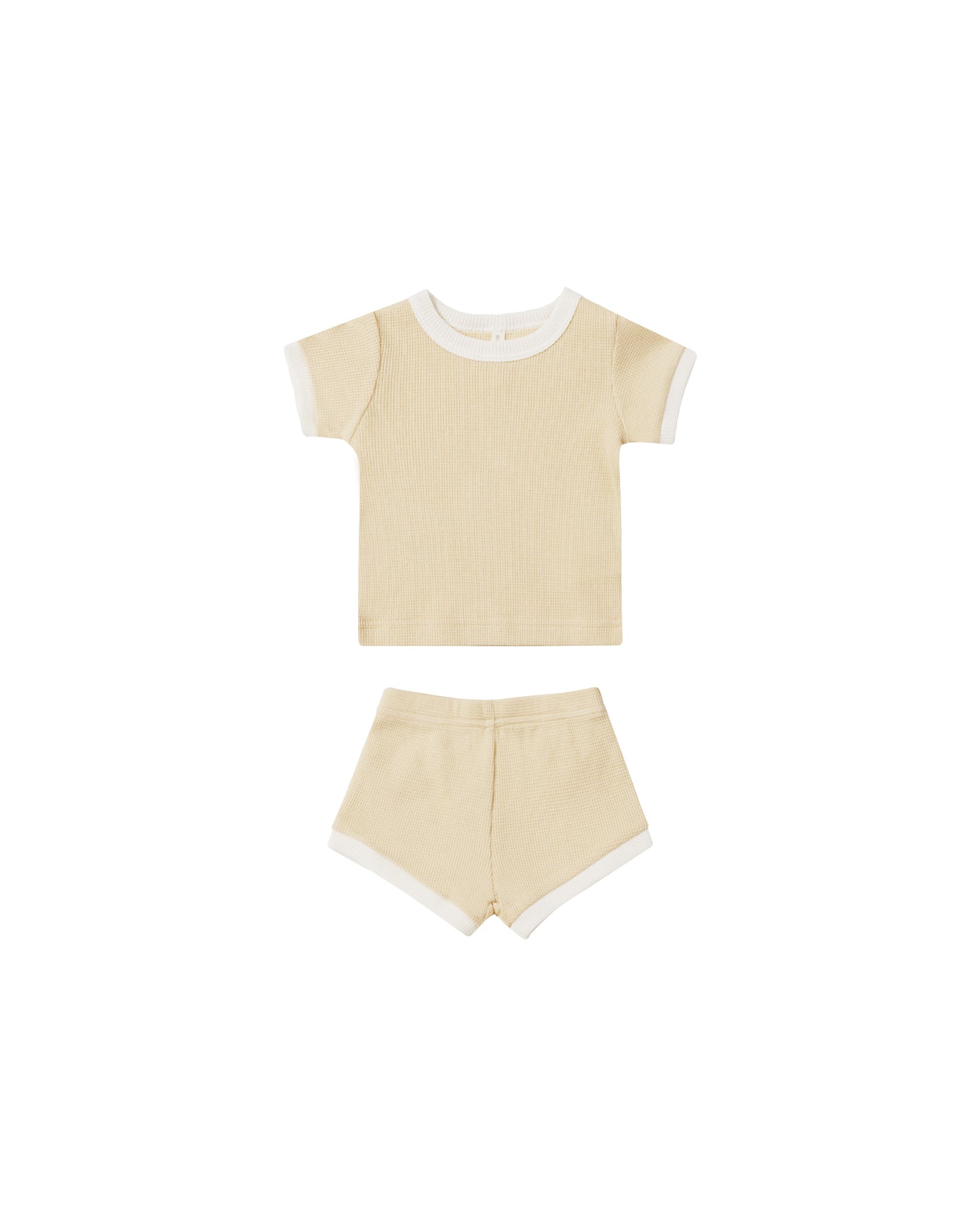 Waffle Shortie Set | Lemon