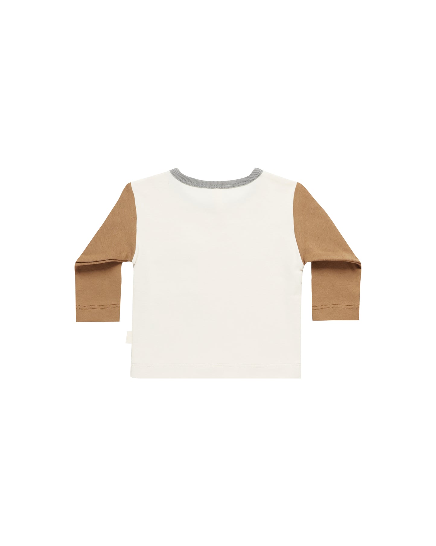 Long Sleeve Pocket Tee | Golden Color Block