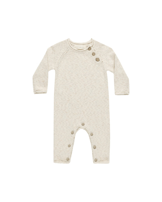 Cozy Heather Knit Jumpsuit | Speckled Natural