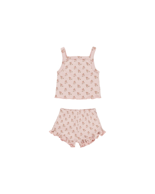 Evie Tank + Shortie Set || Roses