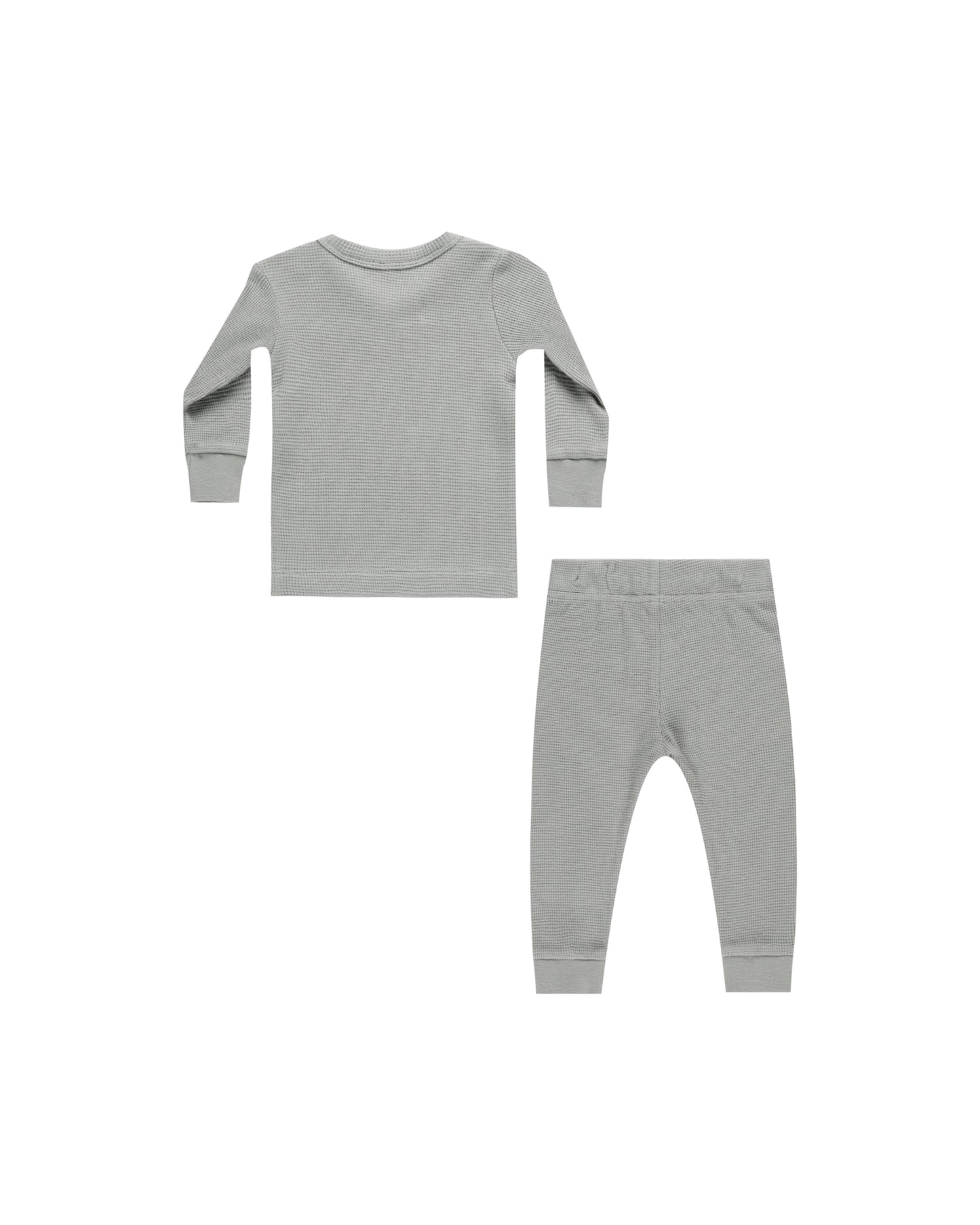 Waffle Top + Pant Set | Dusty Blue