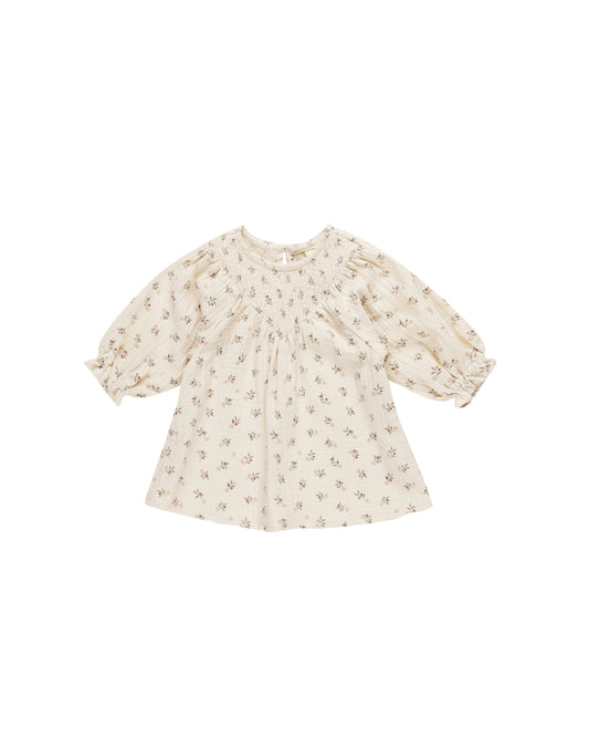 V Smocked Dress | Holly Berry