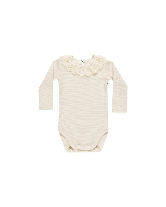 Ruffle Collar Bodysuit | Natural