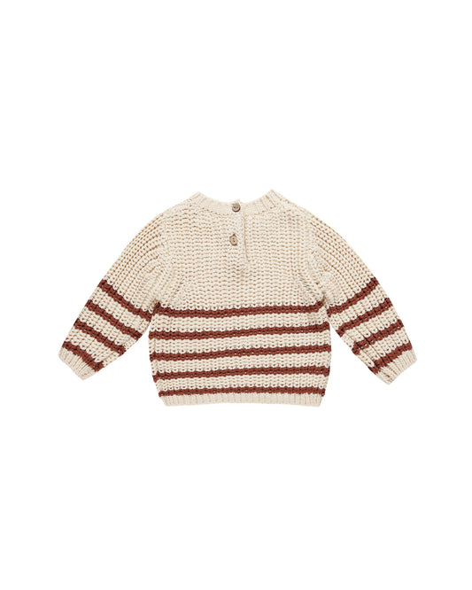 Rex Sweater | Cranberry Stripe