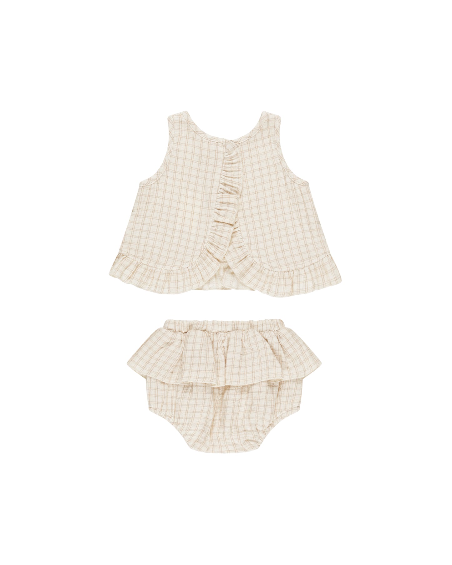 Ruffled Tulip Top + Bloomer Set || Oat Check