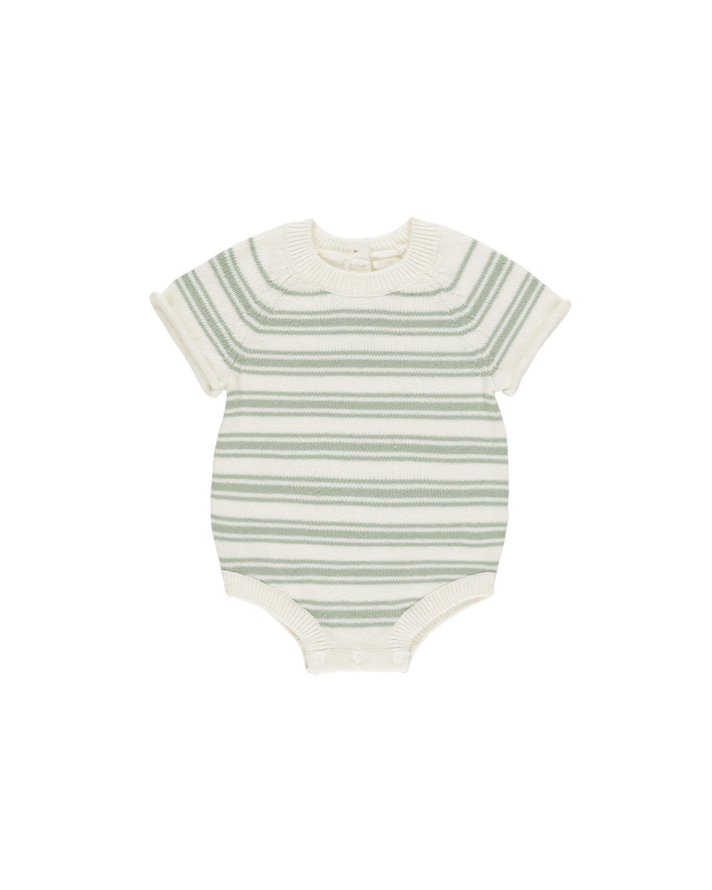 Rowan Romper || Sage Knit Stripe