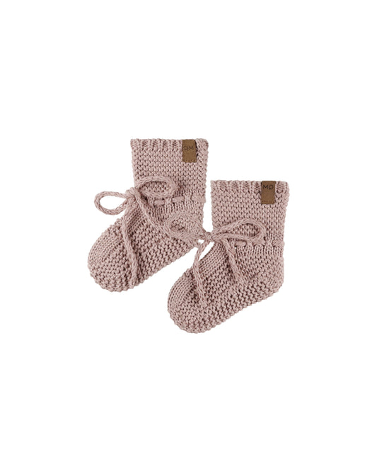 Knit Booties | Mauve