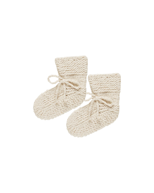 Knit Booties | Speckled Natural