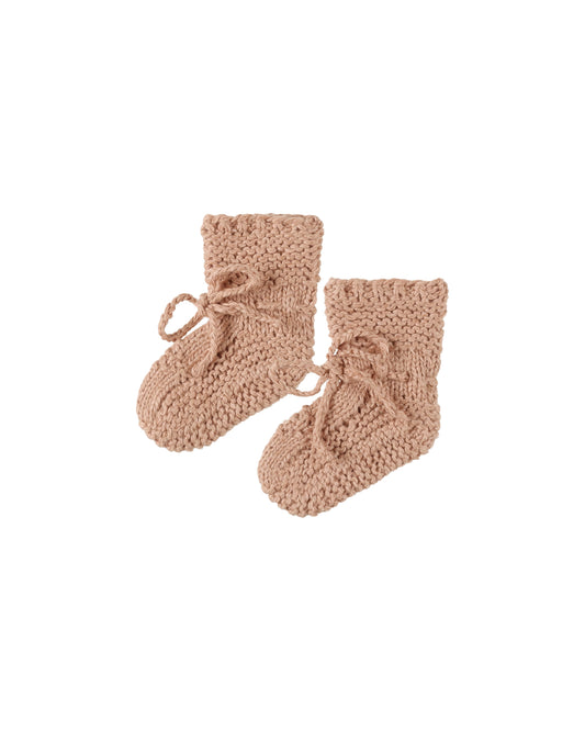 Knit Booties | Heathered Rose