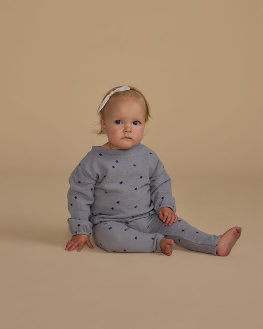 Spongey Knit Set | Blue Stars