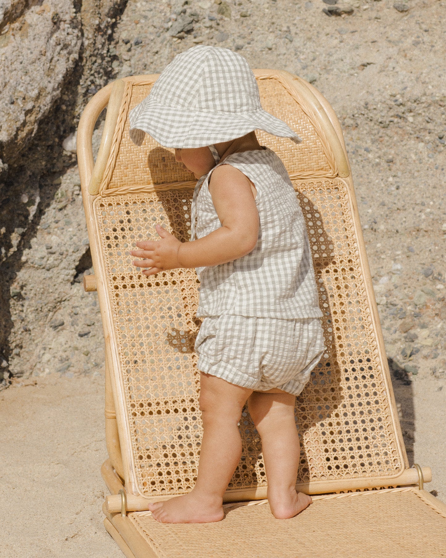 Floppy Sun Hat || Eucalyptus Gingham