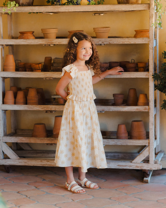 Tiered Midi Skirt || Daisies