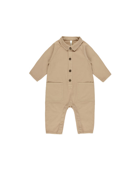 Collared Baby Jumpsuit | Gold