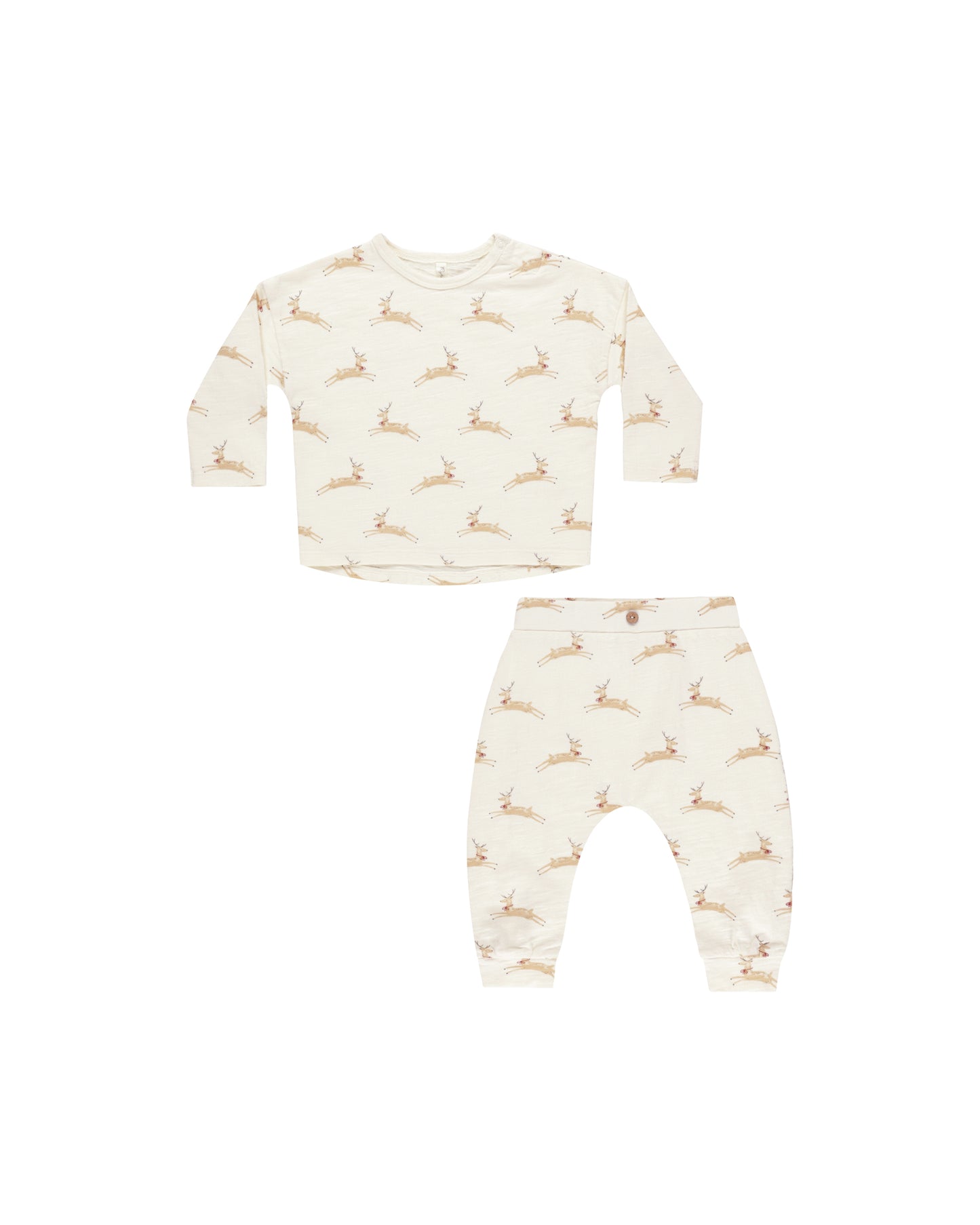 Long Sleeve Tee + Pant Set | Reindeer