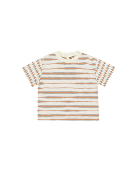 Relaxed Tee || Grapefruit Stripe