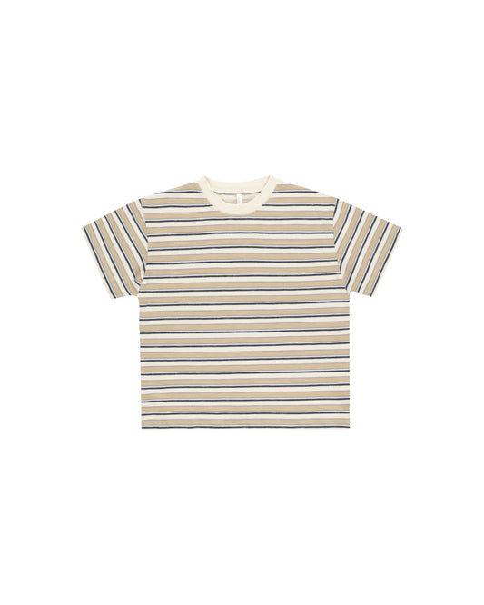 Relaxed Tee | Blue Vintage Stripe