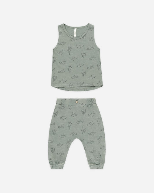 Tank + Slouch Pant Set || Sharks