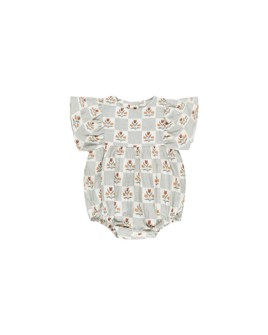 Kalea Romper || Garden Grid