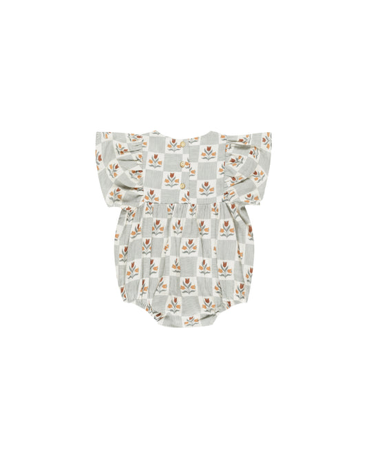 Kalea Romper || Garden Grid