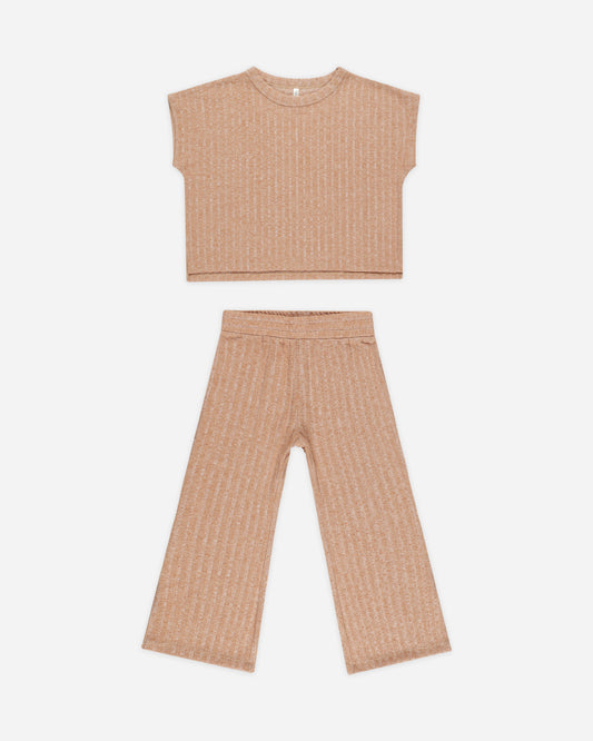 Cozy Rib Knit Set || Grapefruit