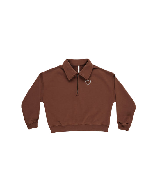 Quarter Zip Pullover | Brick