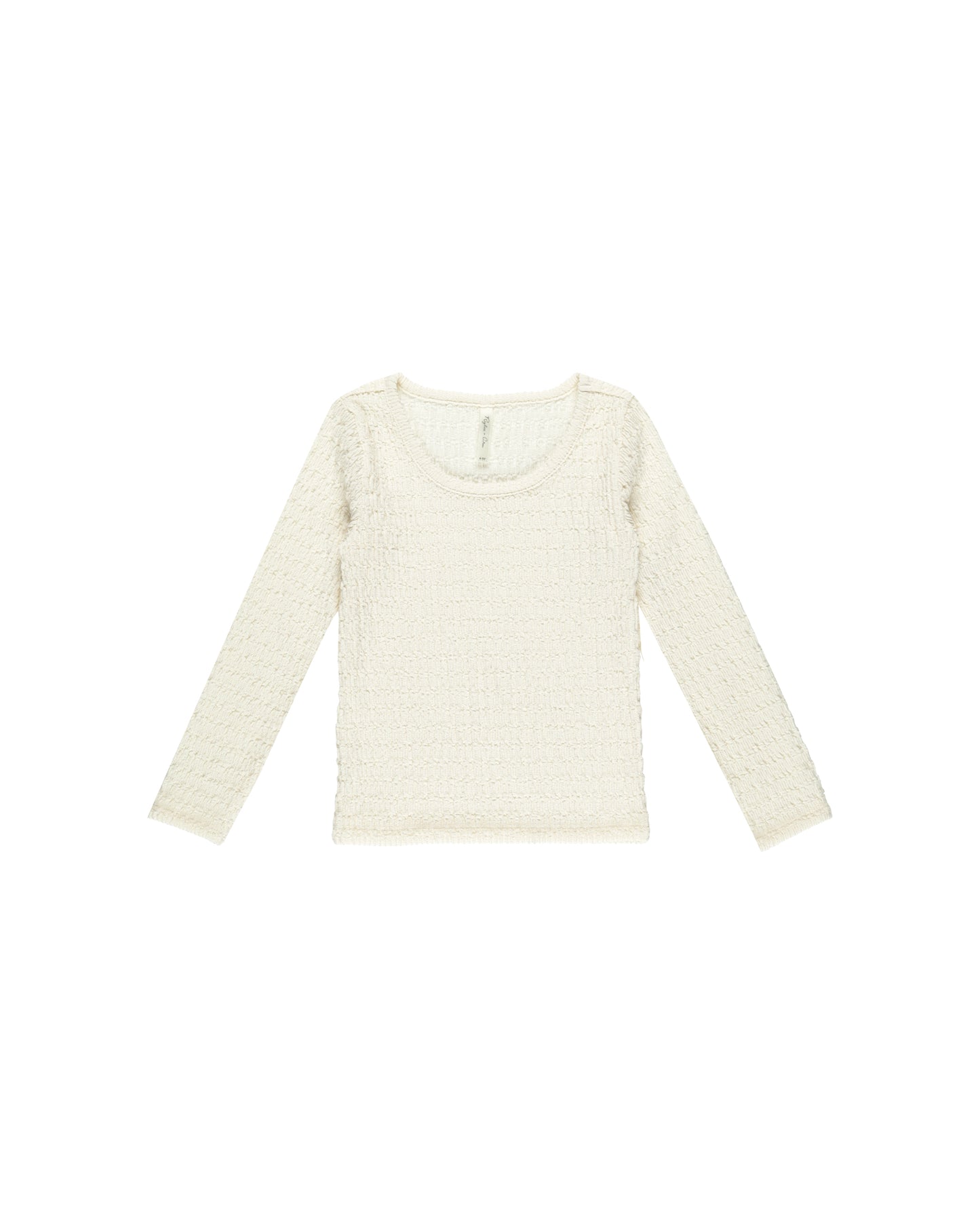 Textured Long Sleeve Top | Ivory