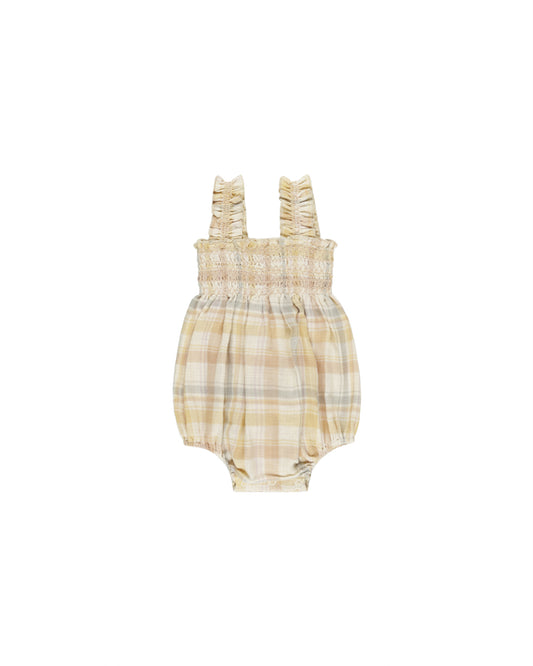 Julia Romper || Pastel Plaid