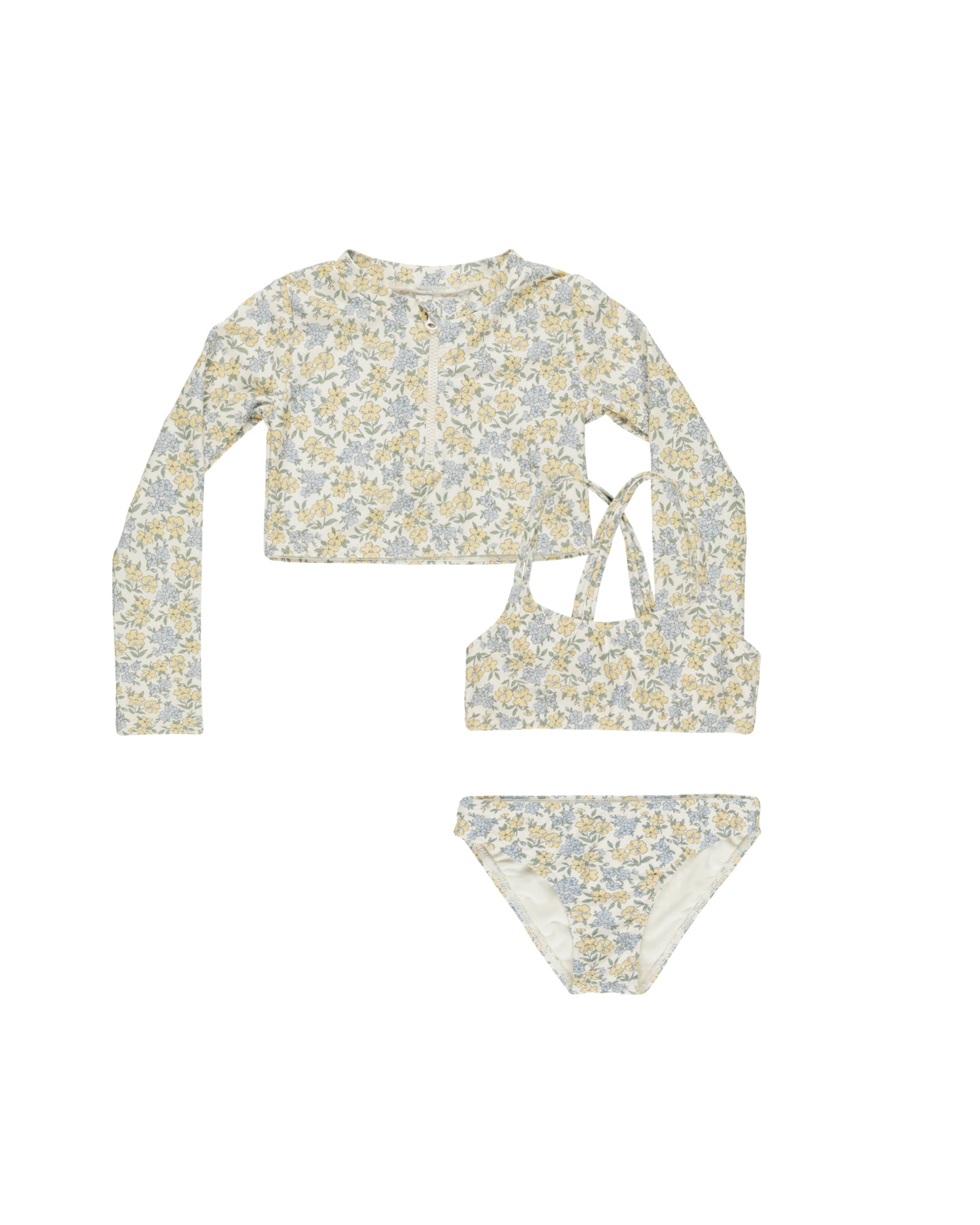 Crop Rashguard & Bikini Set || Bloom