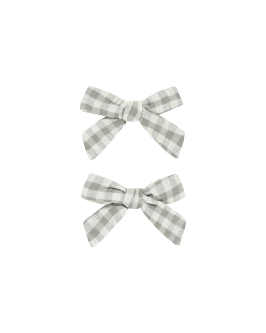 Bows, Set Of 2 || Eucalyptus Gingham